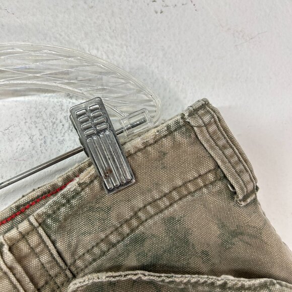 Mossimo Cargo Supply mens shorts 38 brown green camoflauge vtg distressed casual - Picture 8 of 14